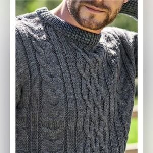 Beautiful woolovers 100% wool Pure Wool Aran Knitted Sweater fishermans sweater